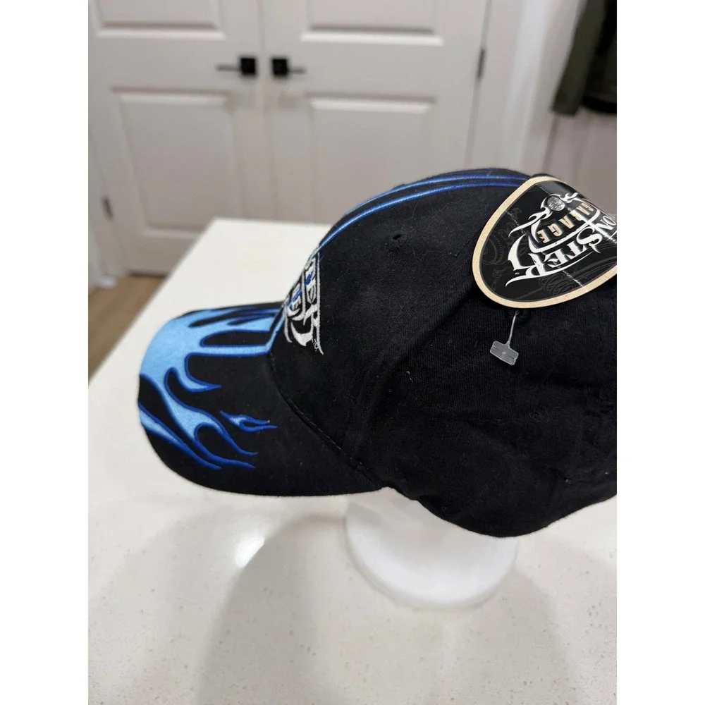 Monster Garage‎ Flame Racing Baseball Cap Black Blue Adult Men One Size